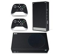 Whole Body Protective Vinyl Skin Decal Cover for Microsoft Xbox Series S Console, Black Carbon Fiber Xbox Series S Skins Wrap Sticker with Two Free Wireless Controller Decals