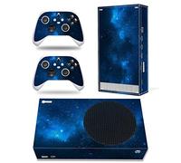 Whole Body Protective Vinyl Skin Decal Cover for Microsoft Xbox Series S Console, Blue Galaxy Xbox Series S Skins Wrap Sticker with Two Free Wireless Controller Decals