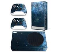 Whole Body Protective Vinyl Skin Decal Cover for Microsoft Xbox Series S Console, Blue Space Xbox Series S Skins Wrap Sticker with Two Free Wireless Controller Decals