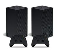 Whole Body Protective Vinyl Skin Decal Cover for Microsoft Xbox Series X Console, Black Carbon Fiber Xbox Series X Skins Wrap Sticker with Two Free Wireless Controller Decals