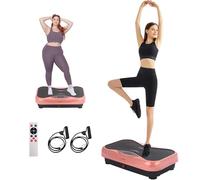 Whole Body Vibration Plate Exercise Machine - Power Vibrating Plate for Lymphatic Drainage Weight Loss, Shake Plate Exercise Platform with Touch Screen & Resistance Bands, Equipment for Women Men
