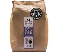 Whole Coffee Beans - Organic, Award Winning Medium Dark Roast by Source Climate Change Coffee - Single Origin, Traceable & Freshly Roasted - Aromatic, Balanced Body with Praline Nuttiness, 500g Mexico