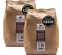 Whole Coffee Beans - Organic, Award Winning Medium-Dark Roast by Source Climate Change - Single Origin, Traceable & Freshly Roasted (1Kg, Tanzania)