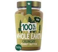 Whole Earth • 100% Original Crunchy Peanut Butter • Nothing but Peanuts • Nut Spread Made with 100% Natural Ingredients • No Added Sugar • High Protein • Gluten Free • Vegan Friendly • 340g x 6 Jars
