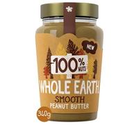 Whole Earth • 100% Original Smooth Peanut Butter • Nothing but Peanuts • Nut Spread Made with 100% Natural Ingredients • No Added Sugar • High Protein • Gluten Free • Vegan Friendly • 340g x 6 Jars