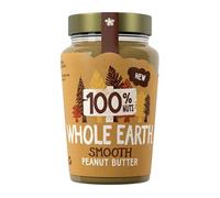Whole Earth • 100% Original Smooth Peanut Butter • Nothing but Peanuts • Nut Spread Made with 100% Natural Ingredients • No Added Sugar • High Protein • Gluten Free • Vegan Friendly • 340g
