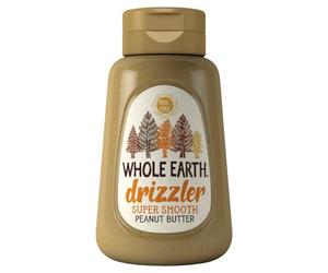 Whole Earth Drizzler Original Roasted Peanut Butter, Super Smooth Squeezy Runny Nutty Spread Made with 100% Peanuts, All Natural Ingredients, No Added Sugar, Gluten Free, Vegan Friendly - 320g