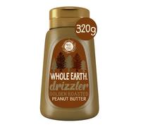 Whole Earth Drizzler Peanut Butter (6 x 320g) | Super Smooth Squeezy Peanut Butter | Nut Spread Made with 100% Peanuts | No Added Sugar, Gluten Free, Vegetarian & Vegan friendly