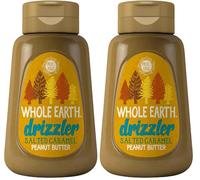 Whole Earth Drizzler Salted Caramel Roasted Peanut Butter, Super Smooth Squeezy Runny Nutty Spread, All Natural Ingredients, Gluten Free, Vegan Friendly - 320g (Pack of 2)