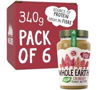 Whole Earth • Organic Crunchy Peanut Butter • 6 x 340g Jars