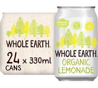Whole Earth Organic Sparkling Lemonade Drink,24x 330 ml,Lightly Sparkling Soft Drink,Fizzy Fruit Bubbly with Natural Ingredients,No Added Refined Sugar,Vegetarian and Vegan,Multi Pack