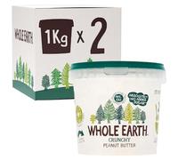Whole Earth Original Crunchy 1 Kg Pack of, Peanut Butter, 2000 gram, (Pack of 2)