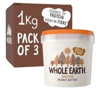 Whole Earth • Original Smooth Peanut Butter • 3 x 1kg Tubs