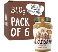 Whole Earth • Original Smooth Peanut Butter • 6 x 340g Jars