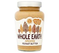 Whole Earth Smooth Peanut Butter, 454 g Jar, Nut Spread Made with , Peanuts & All Natural Ingredients, No Added Sugar, Gluten Free, Vegetarian & Vegan Friendly