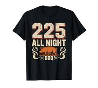 Whole Hog BBQ 225 Degrees Low Slow Smoke Night Temperature T-Shirt