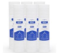 Whole House 0.5 Micron 10 x 2.5 Grooved Sediment Well Water Filter Cartridge Replacement for AP110, AO-WH-PREV-R2, WHKF-GD05, CFS110, SGC-25-1005, 4WH-STDGR-F02, MBG-25098-05, FPMBG-5-975 (Pack of 6)