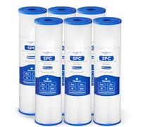 Whole House Water Filter Cartridge Replacement for Well Water, 50 Micron Water Filter 10" x 2.5" Pleated Sediment Water Filter Compatible with R50, WFPFC3002, W50PE, WB-50W, WHKF-WHPL - 6 Pack