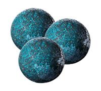 WHOLE HOUSEWARES Glass Decorative Balls - Mosaic Sphere Diameter 4" - Stylish Turquoise Centre Pieces for Tables - For Dining Room, Living Room, Bedroom Decor & Blue Home Accessories - Set of 3