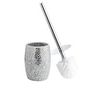 WHOLE HOUSEWARES | Modern Toilet Brush Set | Toilet Bowl Brush and Holder | Bathroom Accessory Set | Toilet Brushes for Bathroom | Freestanding Mosaic Toilet Bowl Cleaner (Mermaid)