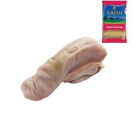 Whole Lamb Tongue 500gr with Rajah Lamb Seasoning - Ideal for Braising & Slow Cooking - Fresh Halal Meat Pack
