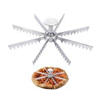 Whole Pie Cutter, Pie Marker 5/6/7/8/9/10/12 Slice Pie Cake Marker Aluminum Alloy Portion Divider, Pie Pan Divider Insert Pie Separator Cutter Baking Tools for Kitchen Party Commercial Home (8 Cut)