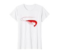 Whole Shrimp Prawn Value Graphic T-Shirt, Women, White, XS