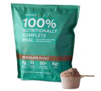 Whole Supp Chocolate Meal Shake, Vegan Protein Meal Replacement Powder, High Fibre, 31g Plant Protein, Gluten-Free, No Sugar Added, 13 Superfoods, 1.5kg,15 Servings