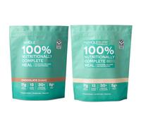 Whole Supp Vegan Meal Replacement Shake Variety Pack, Chocolate & Vanilla (2 Bag Bundle - 30 Meals) - 31g Plant Protein Powder, 30+ Vitamins, 13 Superfoods, High Fibre, Gluten-Free, 2 x 1.5kg