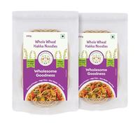 Whole Wheat Hakka Noodles Pack of 2 - High Protein, High Dietary Fibre, Zero Maida, Non-Fried, No Cholesterol, No Trans-Fat & No MSG - 200 gm Each