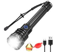 WholeFire LED Torch Rechargeable, Torches LED Super Bright 90000 Lumens