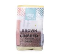 Wholefood Earth Brown Linseed/Flaxseed 500 g, GMO Free, Natural, High Fibre, Source of Protein