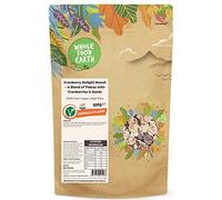 Wholefood Earth Cranberry Delight Muesli - A Blend of Flakes with Cranberries and Seeds 500 g | GMO Free | High Fibre