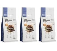 Wholefood Earth Dark Muscovado Sugar 500 g | GMO Free | Unrefined (Pack of 3)