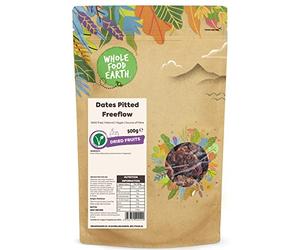 Wholefood Earth Dates Pitted Freeflow 500 g | GMO Free | Natural | Source of Fibre