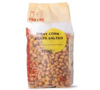Wholefood Earth Giant Corn Ready Salted 750g - Crunchy Corn Kernels | Lightly Salted | Vegan | Stock & Bite