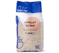 Wholefood Earth Haricot Beans 1.5kg - Stock & Prep - Vegan, High Protein, Non-GMO, Bulk Pack