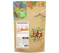 Wholefood Earth Honey Toasted Oat and Rice Crisps Clusters 1 kg | GMO Free | Vegeterian | Source of Fibre