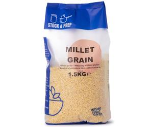 Wholefood Earth Millet Grain 1.5kg - Gluten Free Ancient Grain | High in Magnesium & B Vitamins | Vegan | No Additives | Stock & Prep
