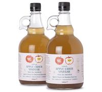 Wholefood Earth Natural Apple Cider Vinegar Box of 2 x 1L - With Mother, Raw, Unpasteurised, Unfiltered, GMO Free, Vegan