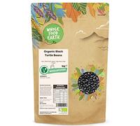 Wholefood Earth Organic Black Turtle Beans 1kg Raw | GMO Free | Vegan | High Fibre | High Protein | Certified Organic