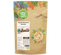 Wholefood Earth Organic Blanched Almonds - 100g | Raw | GMO Free | Vegan | High Fibre | Source of Protein | Certified Organic