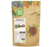 Wholefood Earth Organic Brown Linseed/Flaxseed - 500g | Raw | GMO Free | Vegan | High Fibre | Source of Protein | Certified Organic