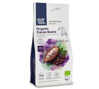 Wholefood Earth Organic Cacao Beans 1kg | Raw Whole Cacao | High Fibre | High in Magnesium & Iron | Vegan | GMO Free | Certified Organic