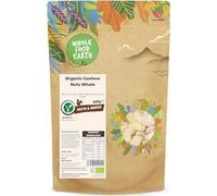 Wholefood Earth Organic Cashew Nuts Whole - 500g | Raw | GMO Free | Vegan | High Fibre | Source of Protein | Certified Organic