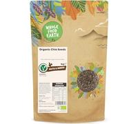 Wholefood Earth Organic Chia Seeds - 1 kg | Raw | GMO Free | Vegan | Source of Fibre | Certified Organic