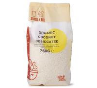 Wholefood Earth Organic Coconut Desiccated 750g - Fine Shredded | No Added Sugar | Versatile Baking Ingredient | Vegan | Stock & Bite