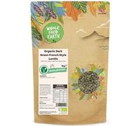 Wholefood Earth Organic Dark Green French Style Lentils 1kg GMO Free | Vegan | High Fibre | High Protein | Certified Organic