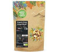 Wholefood Earth Organic Dried Ginger Slices 250 g | GMO Free | Certified Organic