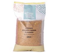Wholefood Earth Organic Golden Linseed/Flaxseed - 3 kg | Raw | GMO Free | Vegan | High Fibre | Source of Protein | Certified Organic